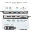 StarTech.com USB-C kelių monitorių adapteris, du 4K 60Hz + 4K 30Hz HDMI ir DisplayPort, 4 prievadų USB šakotuvas, 100W PD, GbE, SD/MicroSD skaitytuvai