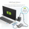 StarTech.com USB-C kelių monitorių adapteris, du 4K 60Hz + 4K 30Hz HDMI ir DisplayPort, 4 prievadų USB šakotuvas, 100W PD, GbE, SD/MicroSD skaitytuvai