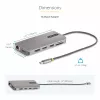 StarTech.com USB-C kelių monitorių adapteris, du 4K 60Hz + 4K 30Hz HDMI ir DisplayPort, 4 prievadų USB šakotuvas, 100W PD, GbE, SD/MicroSD skaitytuvai