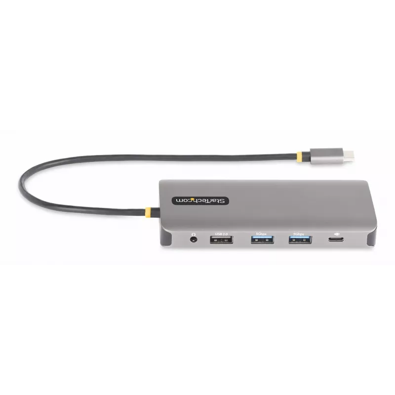 StarTech.com USB-C kelių monitorių adapteris, du 4K 60Hz + 4K 30Hz HDMI ir DisplayPort, 4 prievadų USB šakotuvas, 100W PD, GbE, SD/MicroSD skaitytuvai