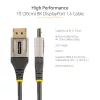 StarTech.com 1 pėdos (30 cm) DisplayPort 1.4 laidas - 8K 60Hz HDR10 - Ultra HD 4K 120Hz vaizdas - DP 1.4 laidas / kabelis - Monitoriams / ekranams - DisplayPort į DisplayPort - Vyriškas / Vyriškas