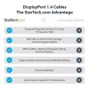 StarTech.com 1 pėdos (30 cm) DisplayPort 1.4 laidas - 8K 60Hz HDR10 - Ultra HD 4K 120Hz vaizdas - DP 1.4 laidas / kabelis - Monitoriams / ekranams - DisplayPort į DisplayPort - Vyriškas / Vyriškas