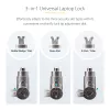 StarTech.com 3-in-1 Universalus Nešiojamojo Kompiuterio Užraktas 2 m, Su Pagrindiniu Raktu, Apsauginis Kabelis, Suderinamas su Noble Wedge®/Nano/K-Slot; Apsauga Nuo Vagystės