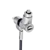 StarTech.com 3-in-1 Universalus Nešiojamojo Kompiuterio Užraktas 2 m, Su Pagrindiniu Raktu, Apsauginis Kabelis, Suderinamas su Noble Wedge®/Nano/K-Slot; Apsauga Nuo Vagystės