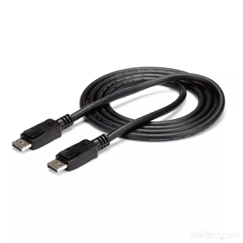 StarTech.com 6ft (2m) DisplayPort 1.2 laidas - 4K x 2K Ultra HD VESA sertifikuotas DP laidas monitoriui su fiksavimo jungtimis