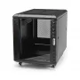 StarTech.com 4-Post 12U Server Rack Cabinet, užrakinama 19 colių duomenų spinta kompiuteriams, AV/IT įrangai, biuro/namų tinklo stovas su ratukais ir reguliuojamais montavimo bėgeliais