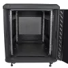 StarTech.com 4-Post 12U Server Rack Cabinet, užrakinama 19 colių duomenų spinta kompiuteriams, AV/IT įrangai, biuro/namų tinklo stovas su ratukais ir reguliuojamais montavimo bėgeliais