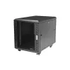 StarTech.com 4-Post 12U Server Rack Cabinet, užrakinama 19 colių duomenų spinta kompiuteriams, AV/IT įrangai, biuro/namų tinklo stovas su ratukais ir reguliuojamais montavimo bėgeliais