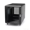 StarTech.com 4-Post 12U Server Rack Cabinet, užrakinama 19 colių duomenų spinta kompiuteriams, AV/IT įrangai, biuro/namų tinklo stovas su ratukais ir reguliuojamais montavimo bėgeliais