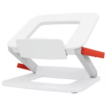 Nešiojamojo kompiuterio stovas LEITZ Leitz Ergo Multi reguliuojamas sulankstomas 33–38,1 cm baltas, 2,5 kg talpa