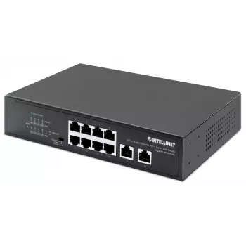 Intellinet 8 prievadų Gigabit Ethernet PoE+ jungiklis 120 W su 2 magistraliniais prievadais