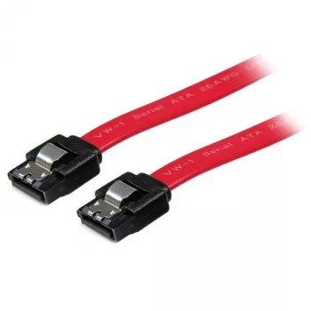 StarTech.com 18 colių fiksuojantis SATA kabelis, 0,457 m, SATA III, SATA 7 kontaktų, SATA 7 kontaktų, Vyriškas/Vyriškas, Raudonas