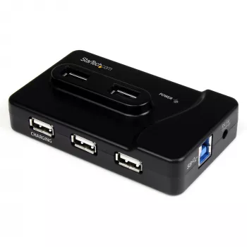 StarTech.com 6 prievadų USB 3.0 / USB 2.0 kombinuotas šakotuvas su 2A įkrovimo prievadu – 2x USB 3.0 ir 4x USB 2.0