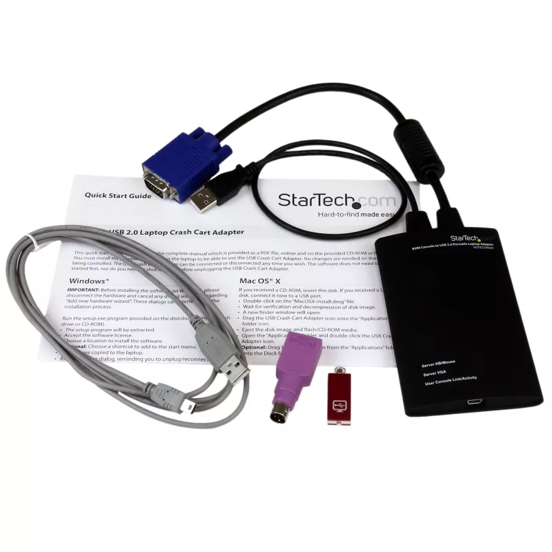 StarTech.com KVM adapteris nešiojamam kompiuteriui į serverio konsolę USB 2.0