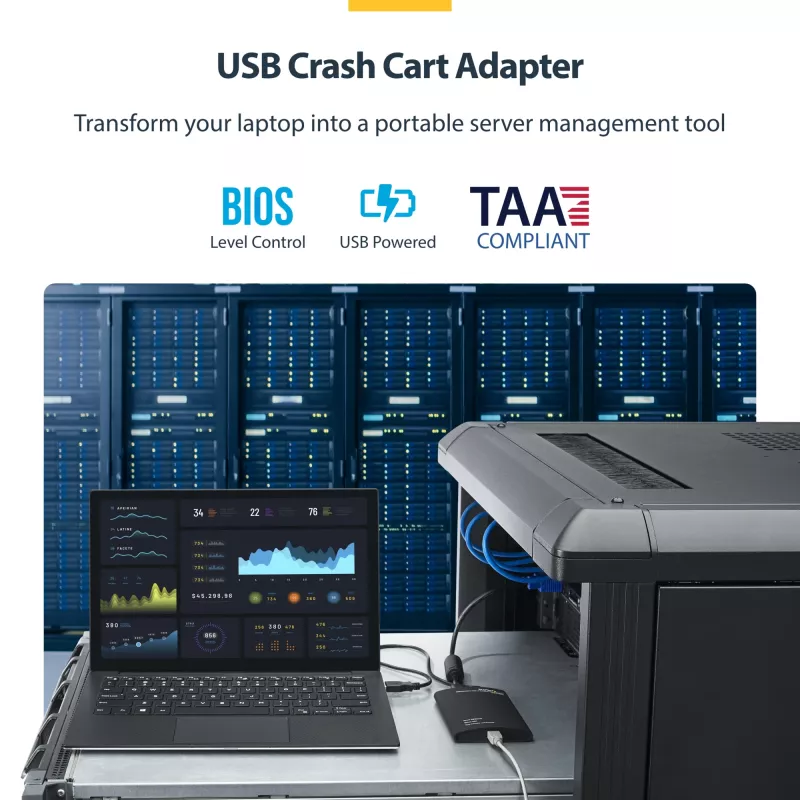 StarTech.com KVM adapteris nešiojamam kompiuteriui į serverio konsolę USB 2.0