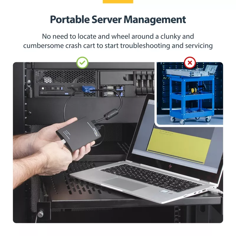 StarTech.com KVM adapteris nešiojamam kompiuteriui į serverio konsolę USB 2.0