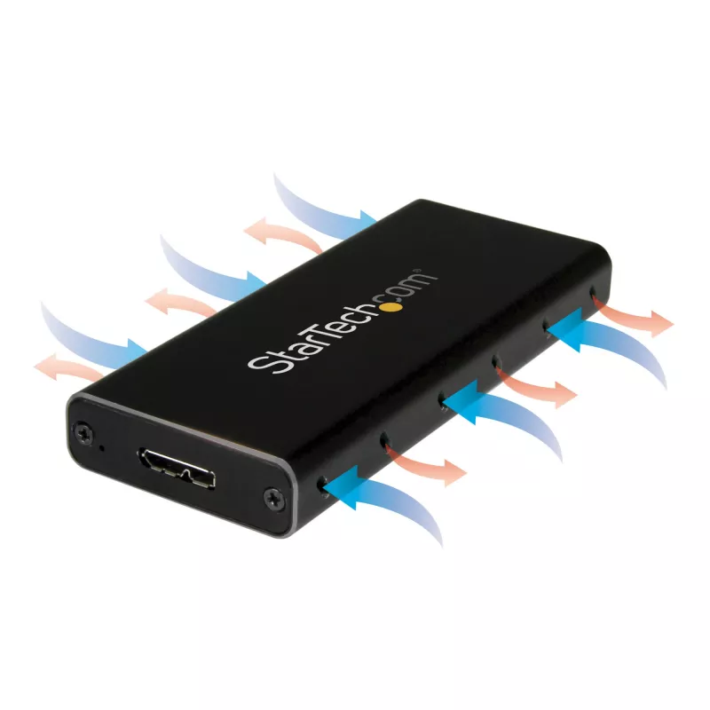 StarTech.com M.2 SSD dėklas M.2 SATA diskams – USB 3.1 (10Gbps) su USB-C laidu