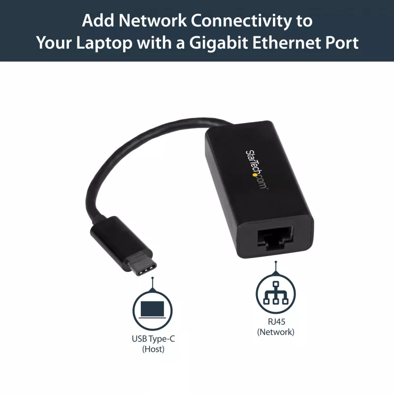StarTech.com USB-C į Gigabit Ethernet adapteris – juodas