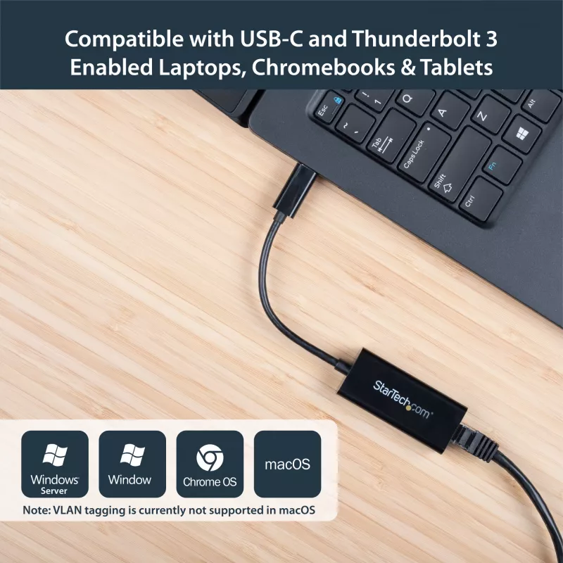 StarTech.com USB-C į Gigabit Ethernet adapteris – juodas