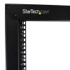 StarTech.com 2-Post 42U mobilus atviro rėmo serverių stovas, dviejų stulpų 19 colių tinklo stovas su ratukais, riedantis atviras stovas AV/duomenų/medijos/IT įrangai, kompiuterių stovas namų/biuro erdvėms – ratukai įtraukti