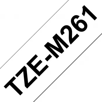 Brother TZe-M261 juosta etiketėms matinė juoda ant baltos 36 mm x 8 m