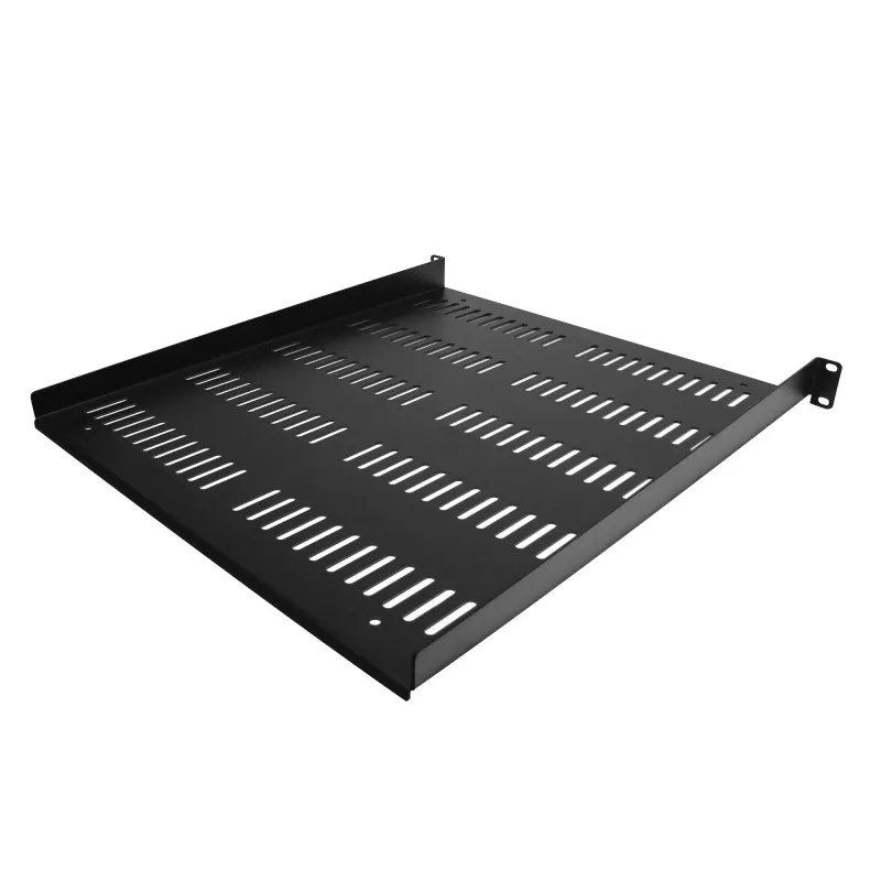 StarTech.com 1U lentyna serverio stovui – universali ventiliuojama konsolinė lentyna 19 colių tinklo įrangos stovui ir spin tai – tvirta konstrukcija – svorio talpa 55 svarai / 25 kg – 20 colių gylio lentyna, juoda