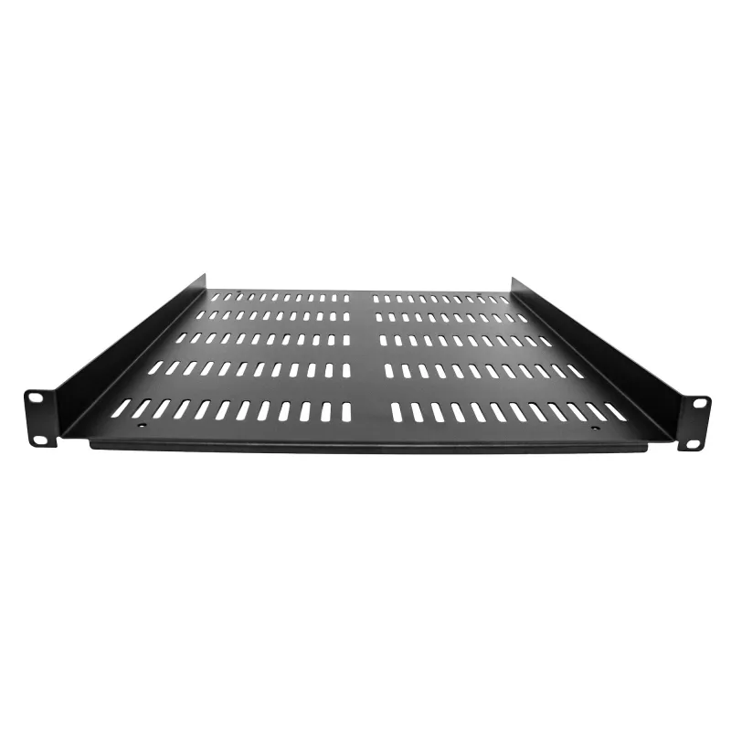 StarTech.com 1U lentyna serverio stovui – universali ventiliuojama konsolinė lentyna 19 colių tinklo įrangos stovui ir spin tai – tvirta konstrukcija – svorio talpa 55 svarai / 25 kg – 20 colių gylio lentyna, juoda
