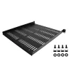 StarTech.com 1U lentyna serverio stovui – universali ventiliuojama konsolinė lentyna 19 colių tinklo įrangos stovui ir spin tai – tvirta konstrukcija – svorio talpa 55 svarai / 25 kg – 20 colių gylio lentyna, juoda