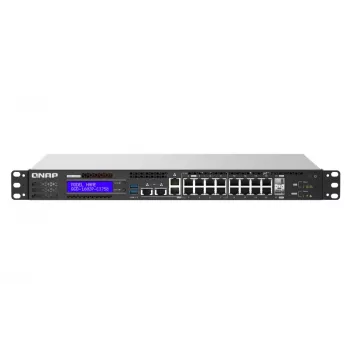 QNAP QGD-1602P valdomas L2 PoE jungiklis 2,5GbE/10GbE, 1U, juodai pilkas
