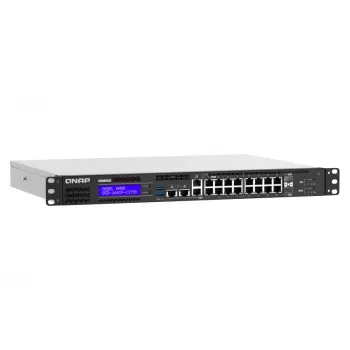QNAP QGD-1602P valdomas L2 PoE jungiklis 2,5GbE/10GbE, 1U, juodai pilkas