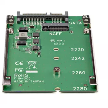 StarTech.com M.2 SATA SSD į 2,5 colio SATA adapteris - M.2 NGFF į SATA keitiklis - 7 mm - atviro rėmo laikiklis - M2 kietojo disko adapteris