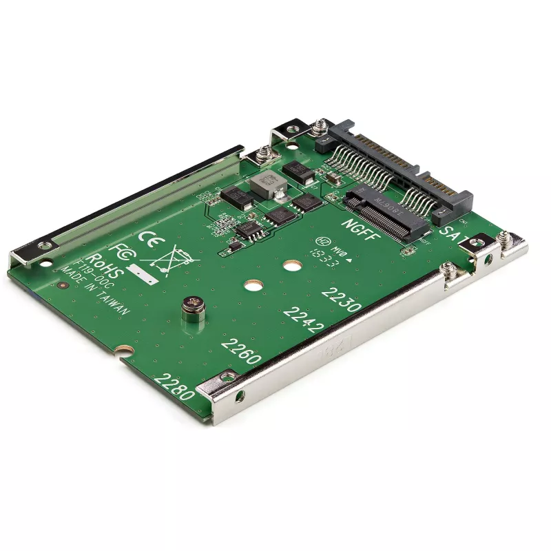 StarTech.com M.2 SATA SSD į 2,5 colio SATA adapteris - M.2 NGFF į SATA keitiklis - 7 mm - atviro rėmo laikiklis - M2 kietojo disko adapteris