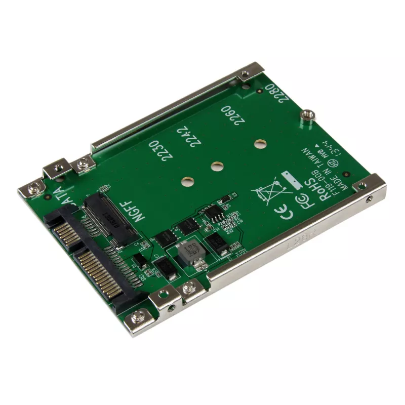 StarTech.com M.2 SATA SSD į 2,5 colio SATA adapteris - M.2 NGFF į SATA keitiklis - 7 mm - atviro rėmo laikiklis - M2 kietojo disko adapteris
