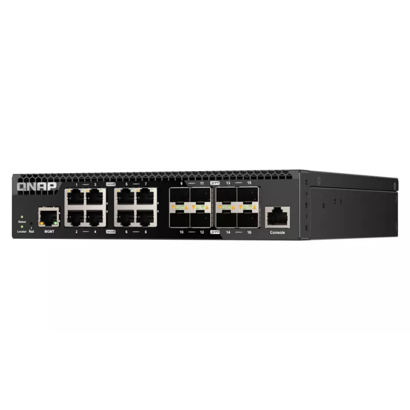 QNAP QSW-M3216R-8S8T tinklo jungiklis valdomas L2/L3 10G Ethernet (100/1000/10000) 1U juodas