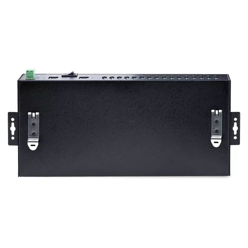 StarTech.com 16 prievadų pramoninis USB 3.0 šakotuvas 5Gbps, metalinis, DIN/bėgelis/stovo montavimas, ESD apsauga, gnybtų bloko maitinimas, iki 120W bendras USB įkrovimas, dviejų pagrindinių kompiuterių perjungimas