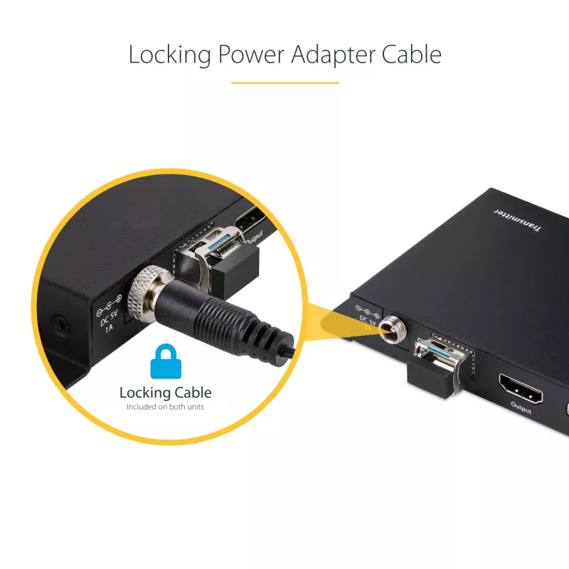„StarTech.com“ HDMI per šviesolaidį plėtiklio rinkinys, 4K 60Hz iki 3300 pėdų/1 km (vienmodis) arba 1000 pėdų/300 m (daugiamodis) LC šviesolaidis, HDR, HDCP, 3,5 mm garso/RS232/IR plėtiklis, siųstuvas ir imtuvas