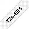 Juostelė etiketėms Brother TZE-SE5 – 24 mm x 8 m, juoda ant baltos
