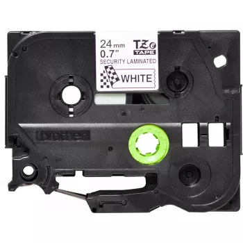 Juostelė etiketėms Brother TZE-SE5 – 24 mm x 8 m, juoda ant baltos