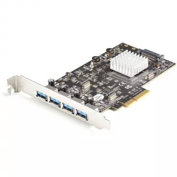 StarTech.com 4 prievadų USB PCIe kortelė - 10Gbps USB 3.1/3.2 Gen 2 Type-A PCI Express plėtinio kortelė su 2 valdikliais - 4x USB-A - USB PCIe papildymo adapterio kortelė - Windows/Mac/Linux