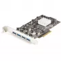 StarTech.com 4 prievadų USB PCIe kortelė - 10Gbps USB 3.1/3.2 Gen 2 Type-A PCI Express plėtinio kortelė su 2 valdikliais - 4x USB-A - USB PCIe papildymo adapterio kortelė - Windows/Mac/Linux
