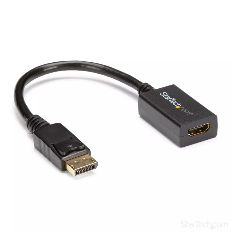 StarTech.com DisplayPort į HDMI adapteris – DP 1.2 į HDMI vaizdo keitiklis 1080p – DP į HDMI monitorių/TV/ekraną laidas adapteris – pasyvus DP į HDMI adapteris – fiksuojanti DP jungtis