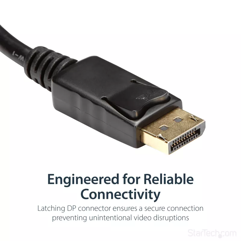 StarTech.com DisplayPort į HDMI adapteris – DP 1.2 į HDMI vaizdo keitiklis 1080p – DP į HDMI monitorių/TV/ekraną laidas adapteris – pasyvus DP į HDMI adapteris – fiksuojanti DP jungtis