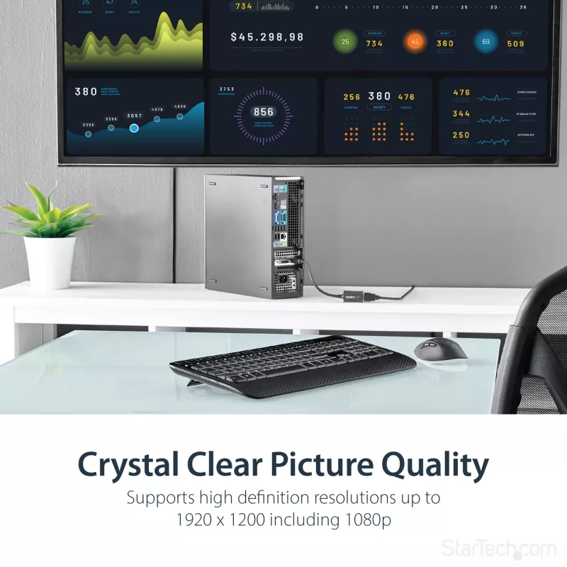 StarTech.com DisplayPort į HDMI adapteris – DP 1.2 į HDMI vaizdo keitiklis 1080p – DP į HDMI monitorių/TV/ekraną laidas adapteris – pasyvus DP į HDMI adapteris – fiksuojanti DP jungtis
