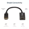 StarTech.com DisplayPort į HDMI adapteris – DP 1.2 į HDMI vaizdo keitiklis 1080p – DP į HDMI monitorių/TV/ekraną laidas adapteris – pasyvus DP į HDMI adapteris – fiksuojanti DP jungtis