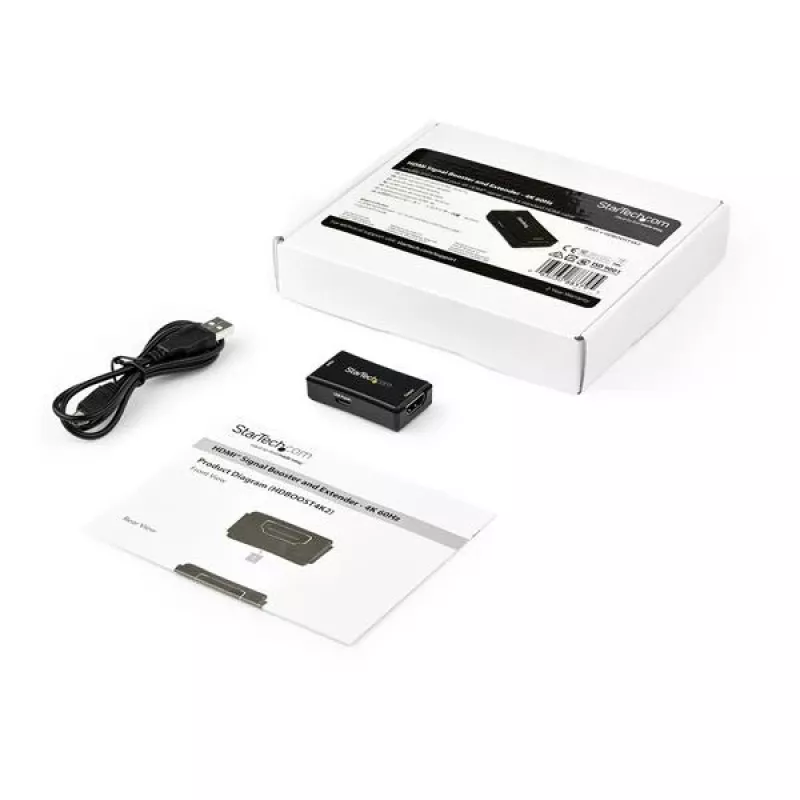 StarTech.com HDMI signalo stiprintuvas 14 m – 4K 60Hz, AV kartotuvas, juodas