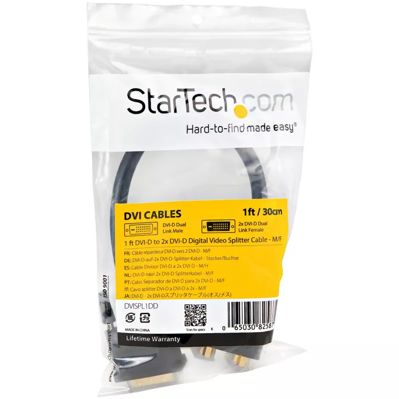 StarTech.com 30 cm DVI-D į 2x DVI-D skirstytuvas kabelis (M/F)