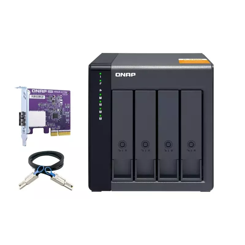 QNAP High-performance Desktop SATA 6Gbps JBOD Storage Enclosure | TL-D400S | Black