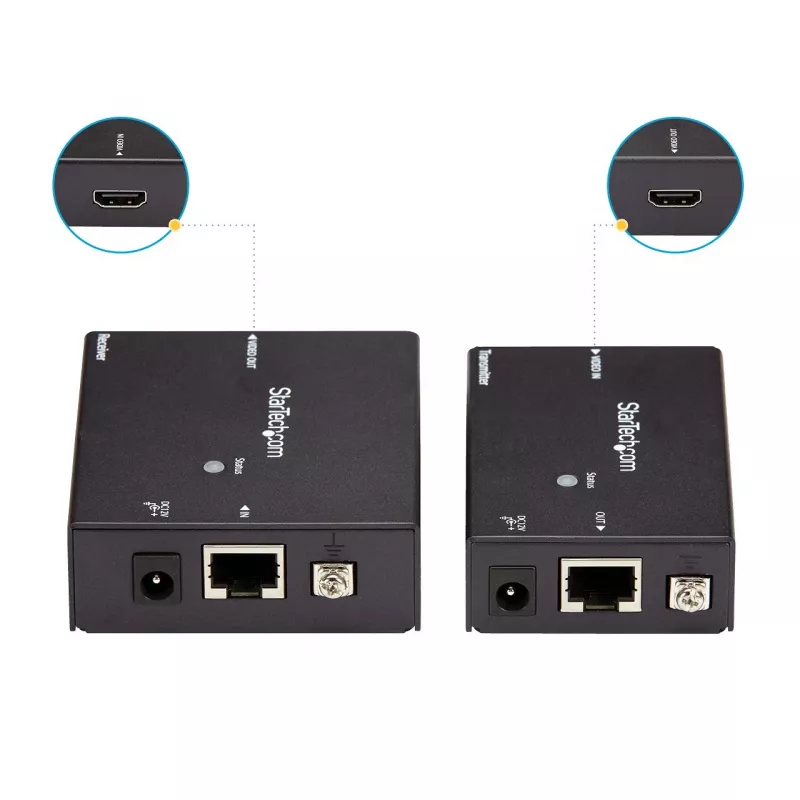 StarTech.com HDMI per CAT5e HDBaseT prailgintuvas – maitinimas per kabelį – Ultra HD 4K – TAA