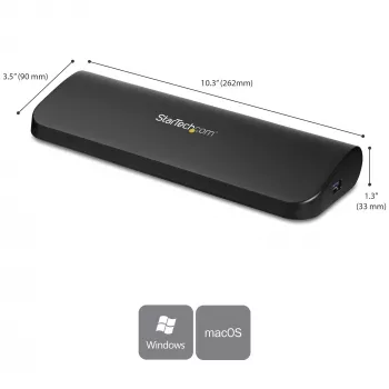 StarTech.com USB 3.0 dokavimo stotelė dviem monitoriams su HDMI ir DVI/VGA