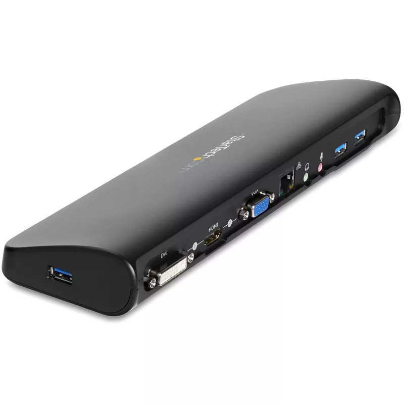 StarTech.com USB 3.0 dokavimo stotelė dviem monitoriams su HDMI ir DVI/VGA